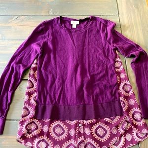 Fun purple and paisley sweater